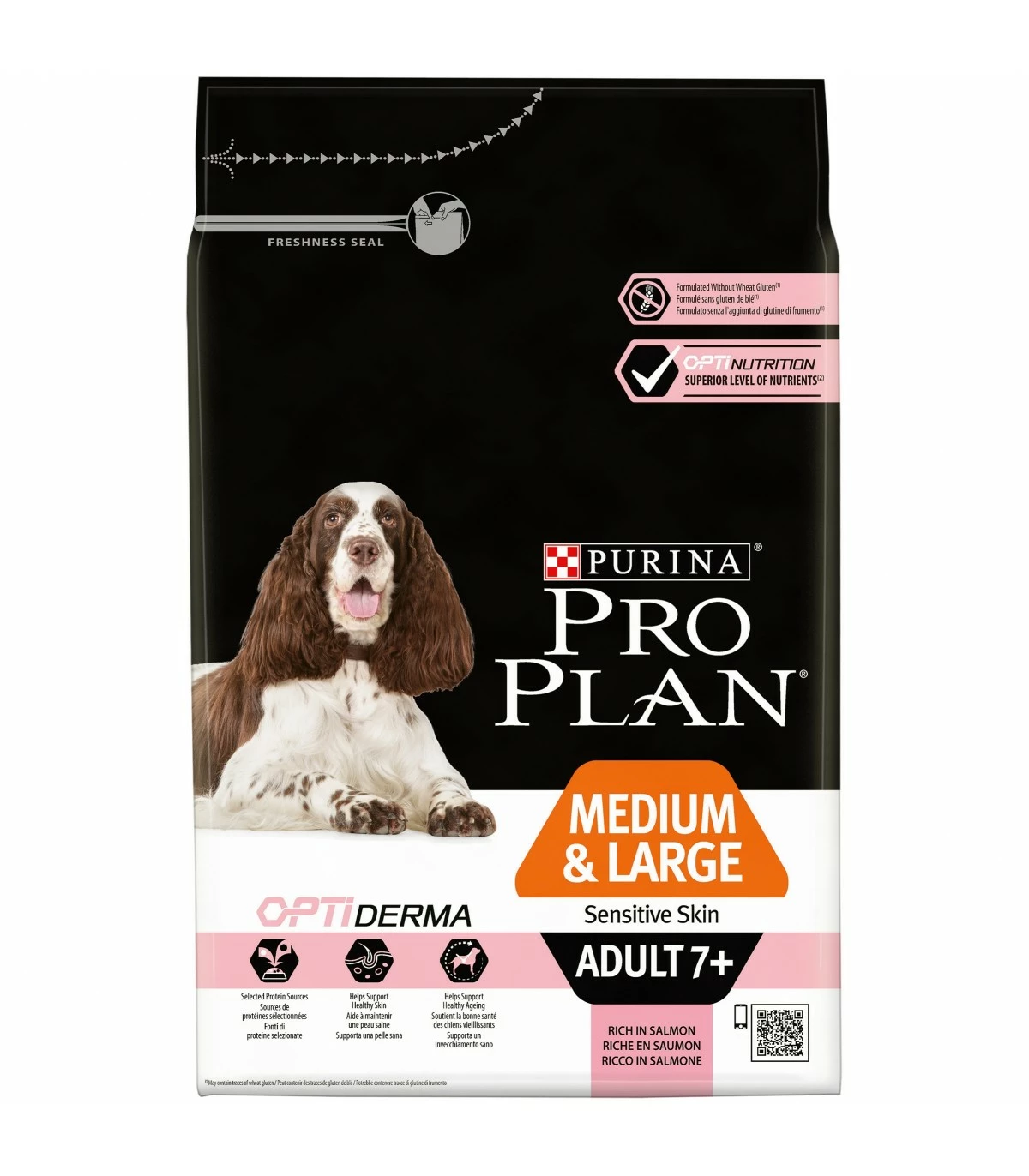 PURINA PRO PLAN Purina Proplan Adult 7+ Medium Large Sensitive Skin Optiderma 3 Kg