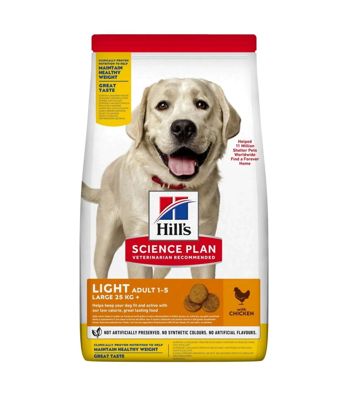 HILL'S Pet Nutrition HILL'S SCIENCE PLAN Adult Light Large Breed Alimento Secco Per Cani Al Pollo 14 Kg