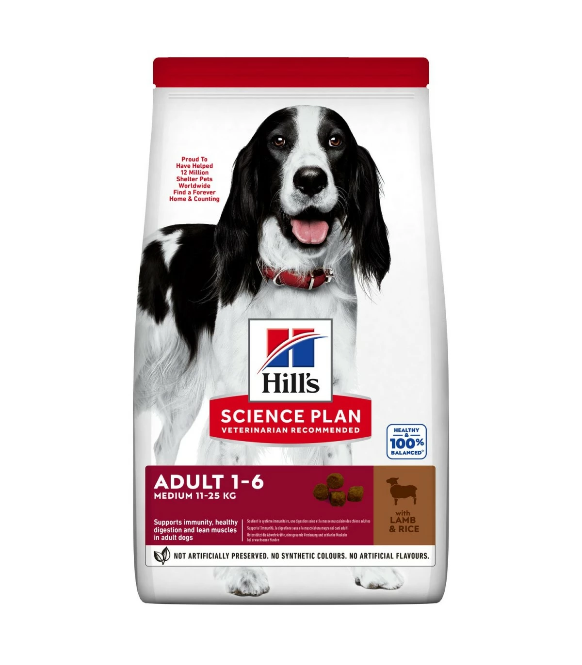 HILL'S Pet Nutrition HILL'S SCIENCE PLAN Adult Medium Alimento Secco Per Cani All'agnello E Riso 14 Kg