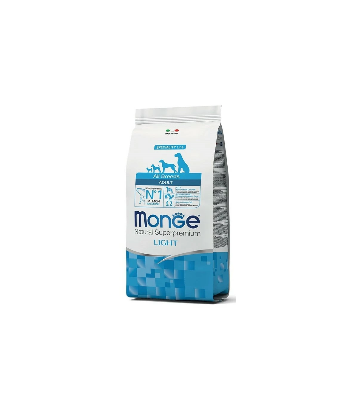 Monge Cane Light All Breeds Salmone E Riso 2,5 Kg