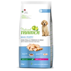 Natural Trainer Puppy Maxi Pollo Fresco E Riso 12 Kg