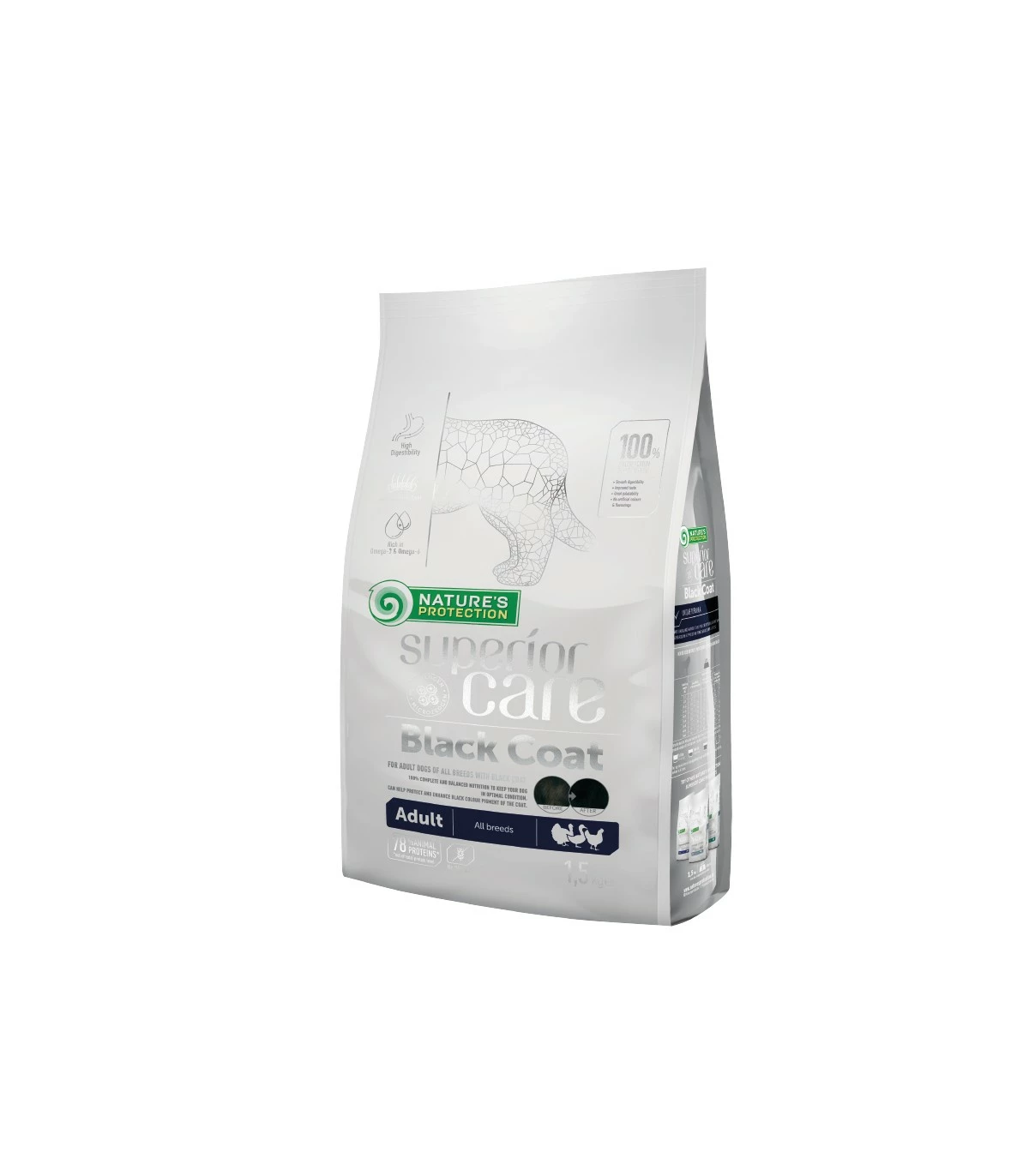 Nature's Protection Superior Care Black Coat All Breeds 1,5 Kg