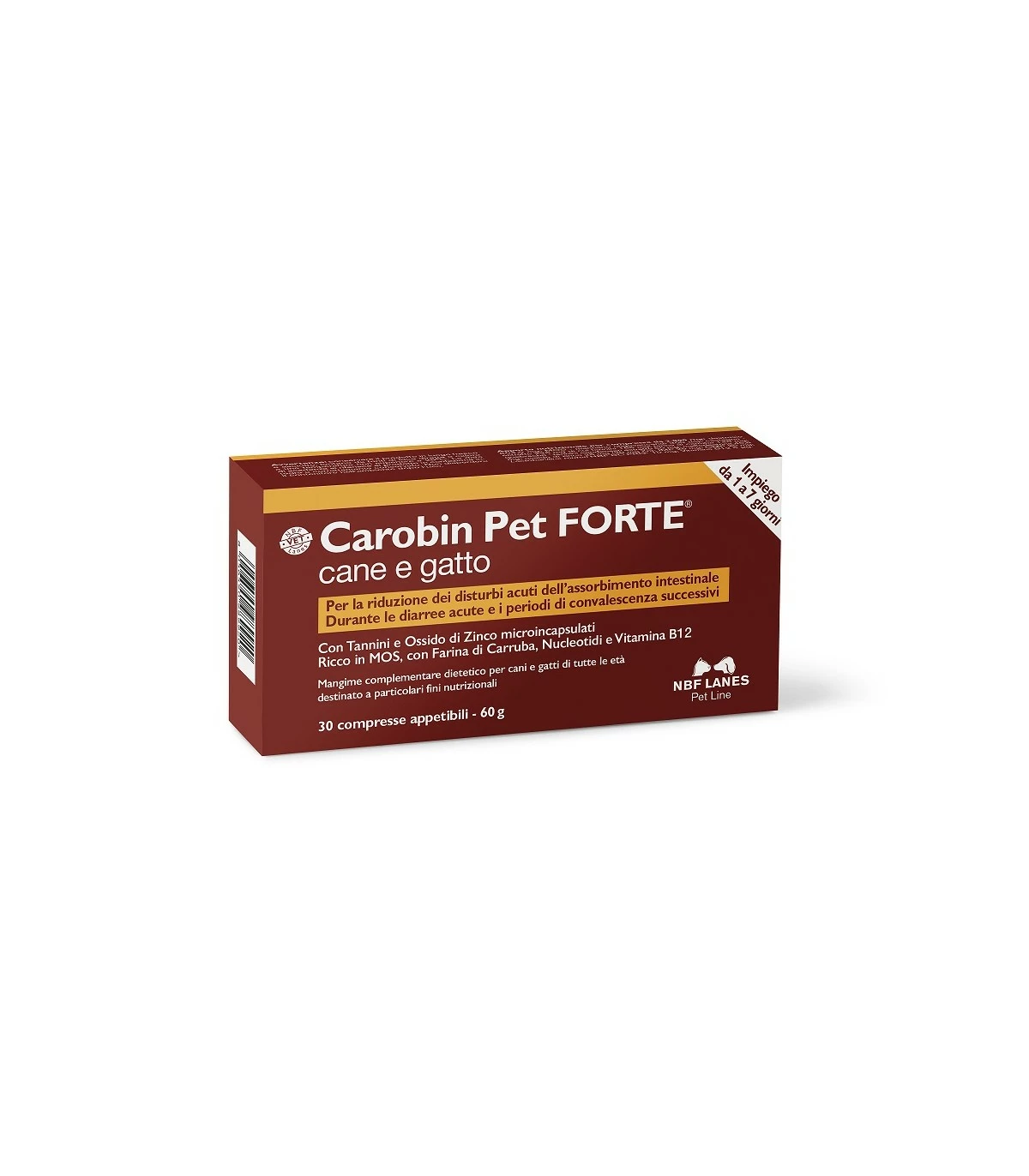 Nbf Lanes Carobin Pet Forte 30 Compresse 60 Gr