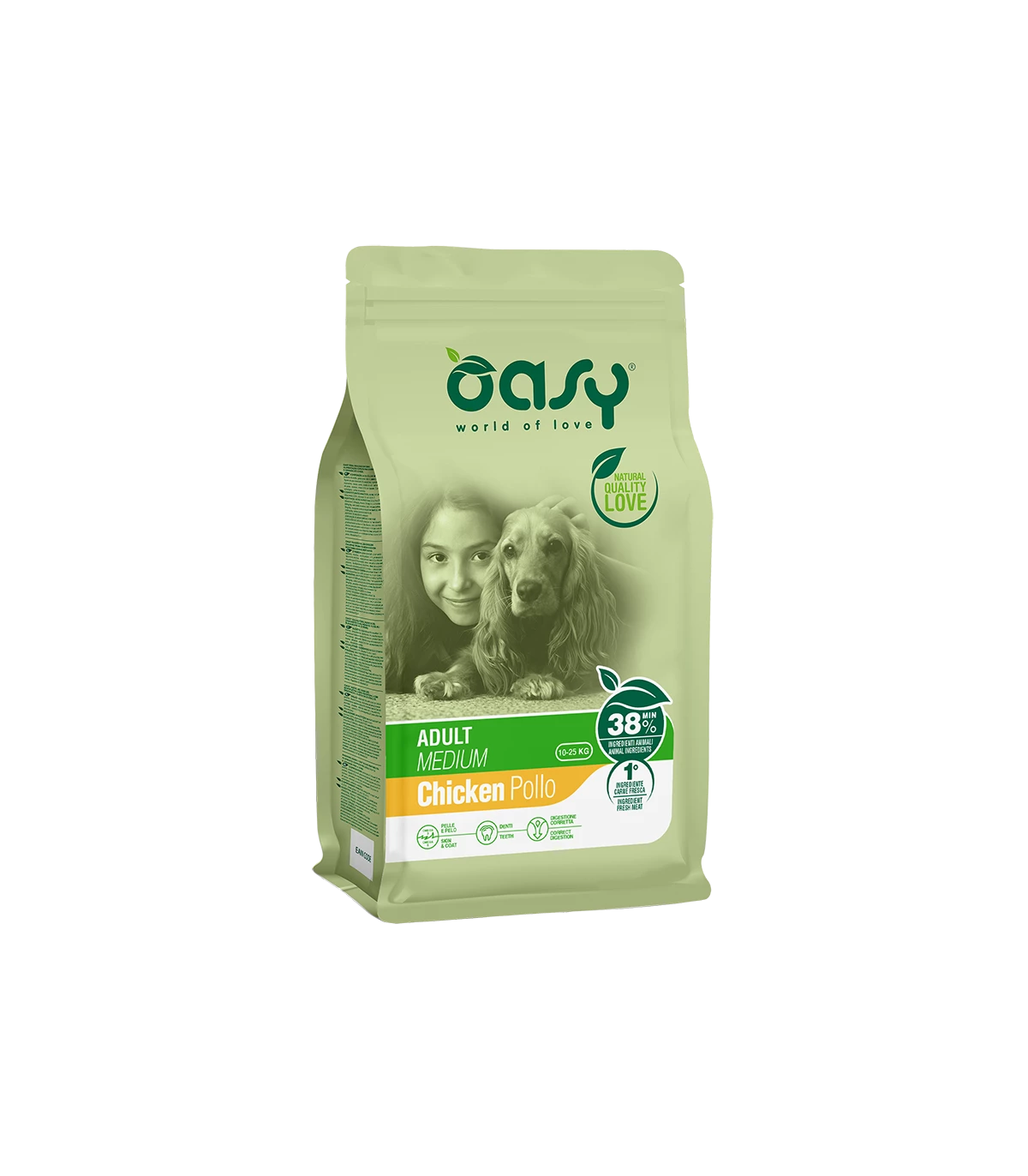 Oasy Cane Adult Medium Pollo 12 Kg