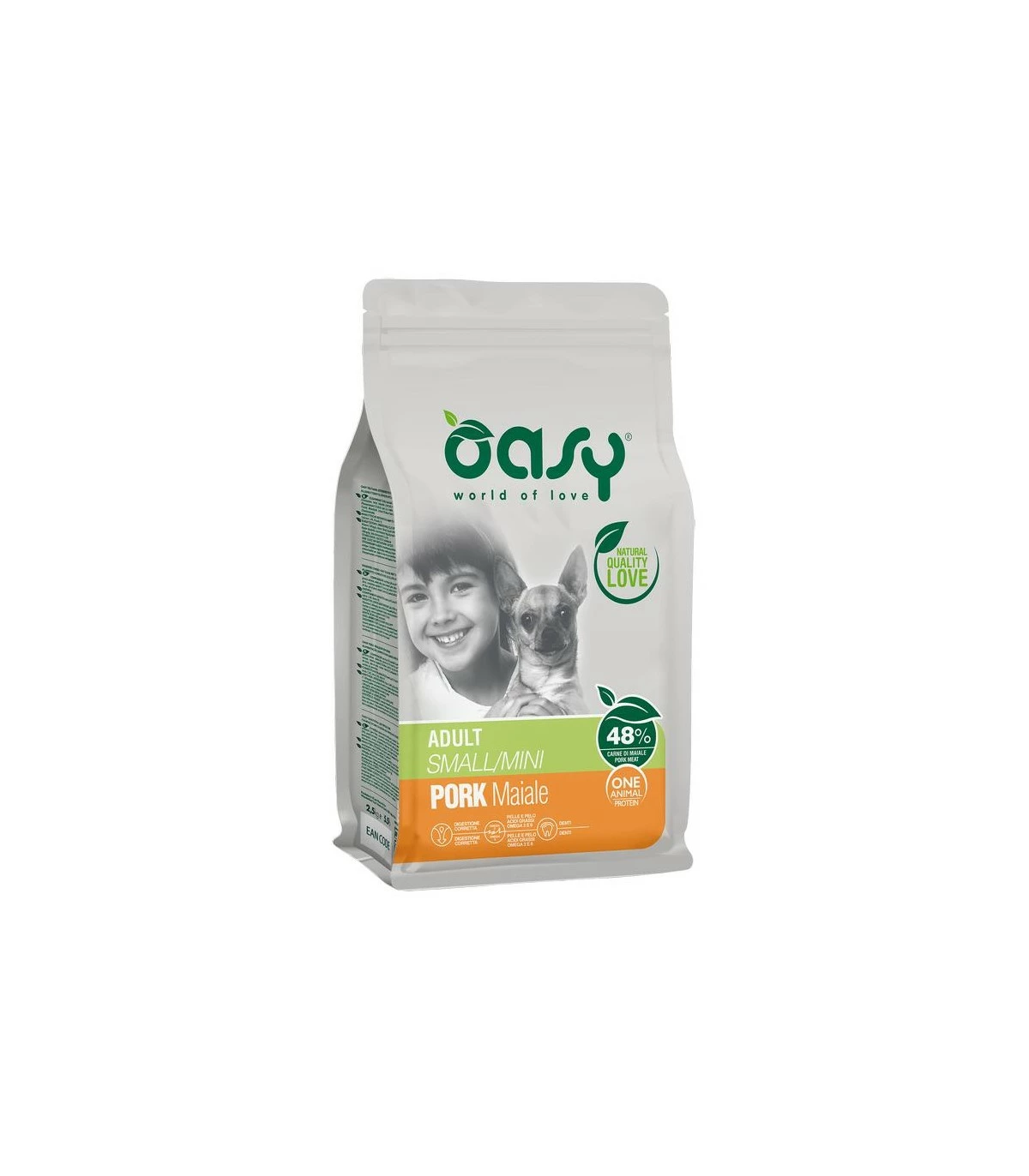 Oasy Cane Adult One Protein Small Mini Maiale 2,5 Kg