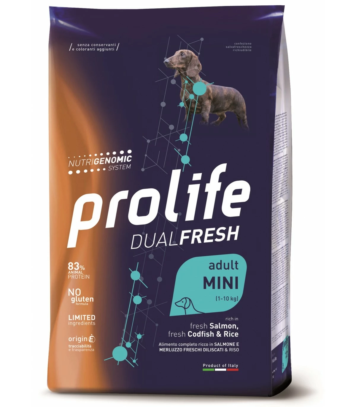 Prolife Cane Dualfresh Adult Salmone Merluzzo & Riso Mini 2 Kg