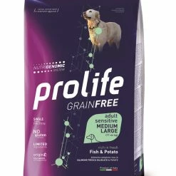 Prolife Cane Grainfree Adult Sensitive Salmone & Patate Medium Large 10 Kg