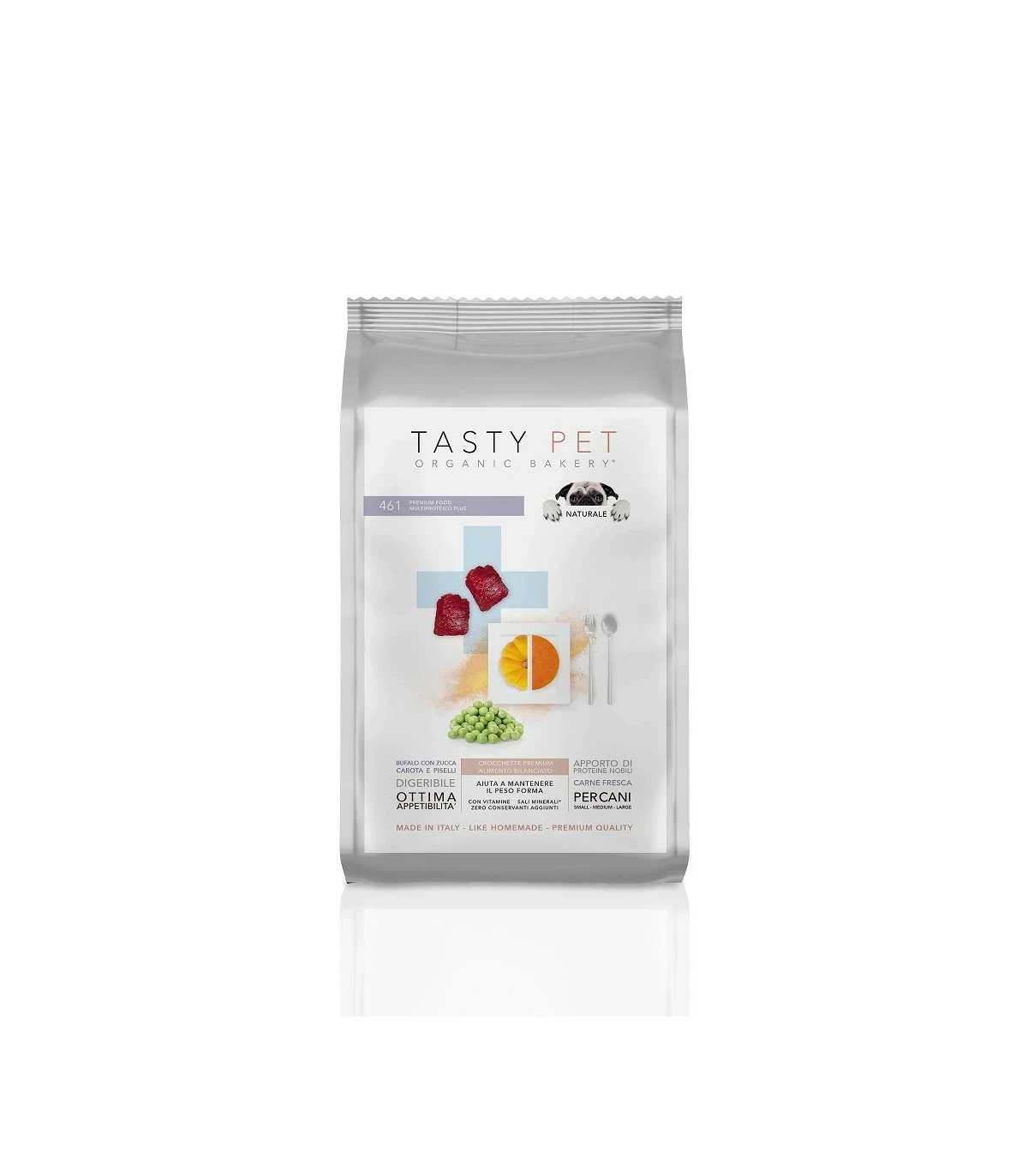 Tasty Pet Premium Food Crocchette Per Cane Con Bufalo E Piselli 2.5 Kg N. 461