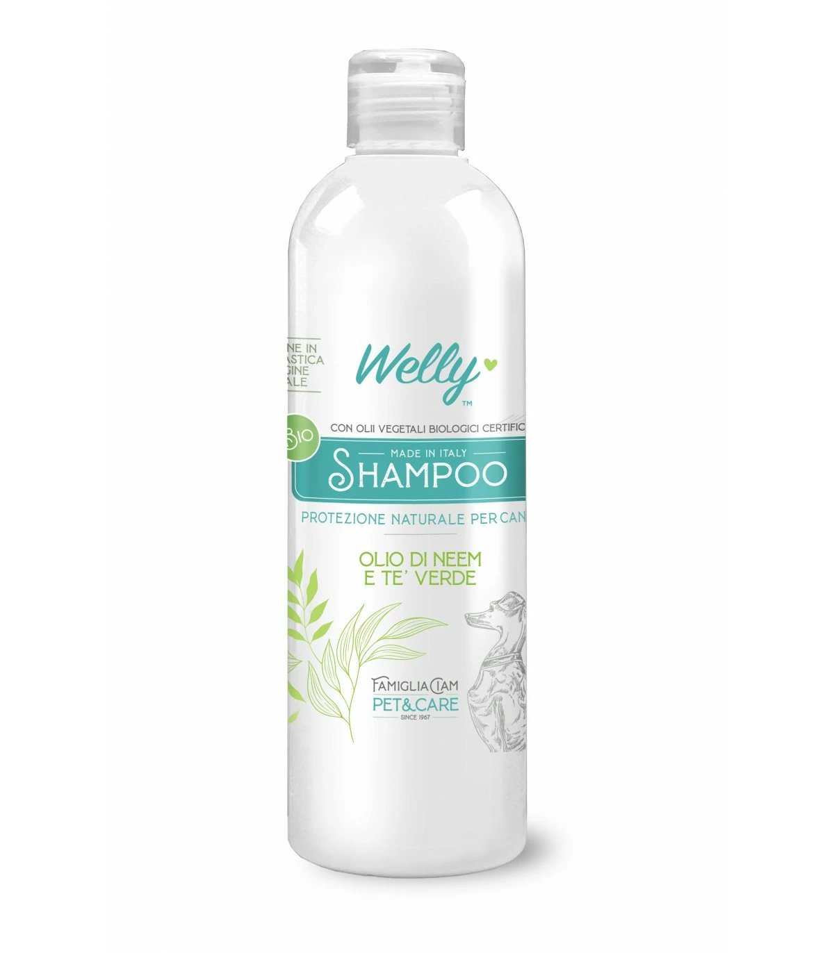 Welly - Famiglia Ciam Pet & Care Welly Bio Shampoo Cani Protezione Naturale Olio Di Neem E Te’ Verde 250 Ml
